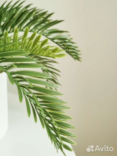 Искусственные цветы в горшках (пальма цикас)