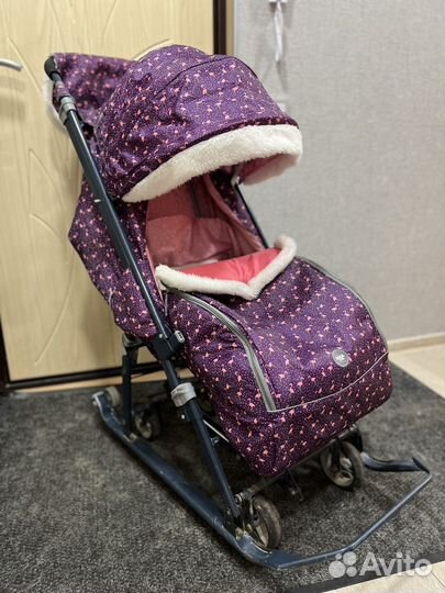 Детские санки коляска б/у Ника