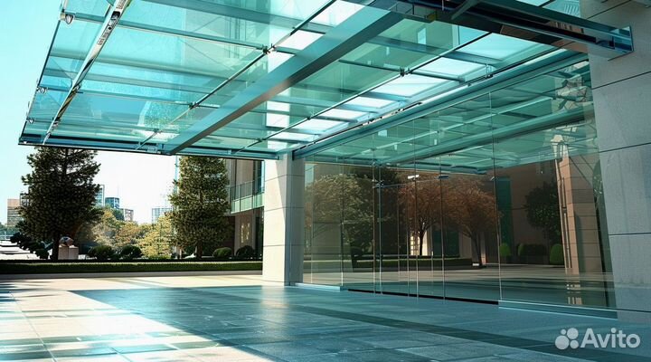 Стеклянный козырек, навес