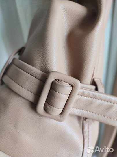 Плащ тренч кожаный женский новый