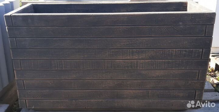 Кашпо бетонное цп0039/1, цветочница прямоугольная