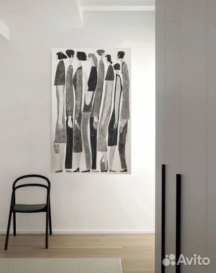 Большая нтерьерная картина на холсте, акрил