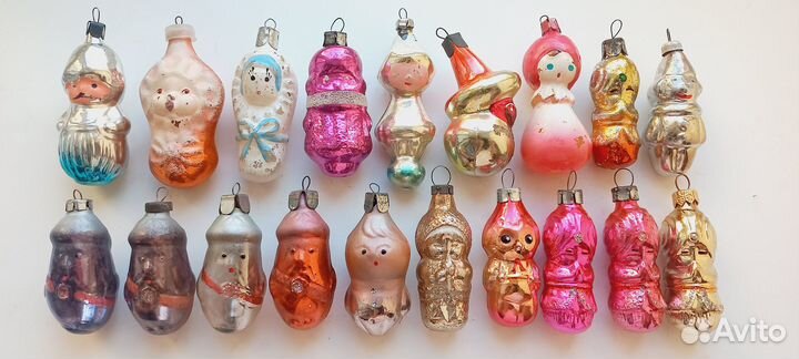 Матрешки персонажи фигурки Елочные игрушки СССР