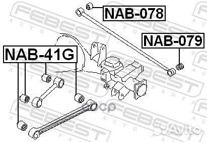 Сайлентблок тяги nissan terrano 86-06 зад.подв