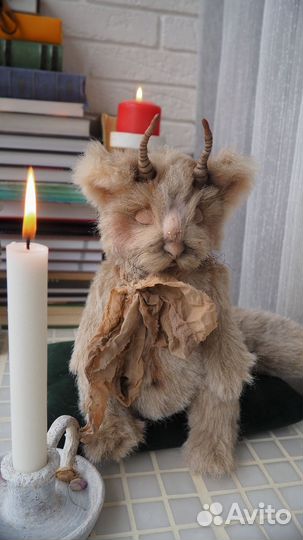 Авторская игрушка тедди кот-дракон