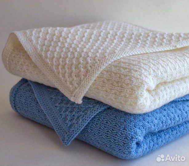 Плед одеяло детское вязаный ручная работа