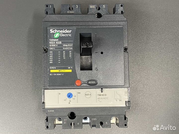 Schneider NSX100B TM-D 40А новый, 2 шт