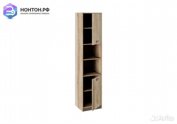 Стеллаж Пилигрим дуб каньон светлый / фон серый