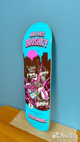 Новая дека для скейтборда Droshky Mad Rats Blue