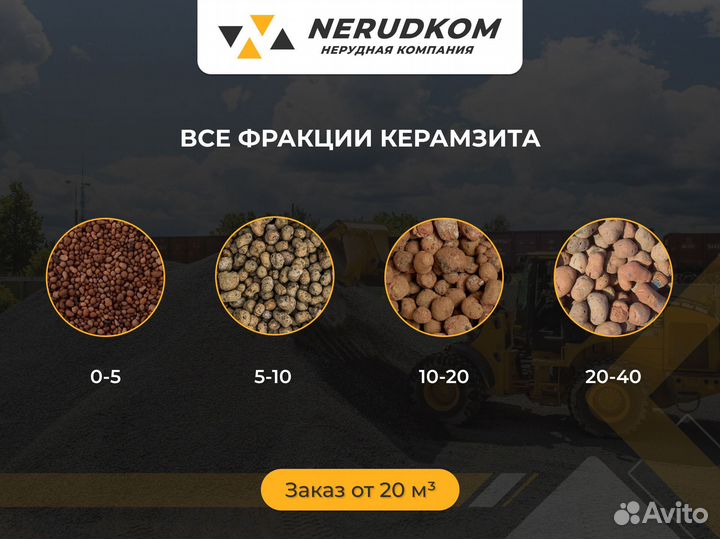 Керамзит с доставкой (высший сорт), от 20 куб. м