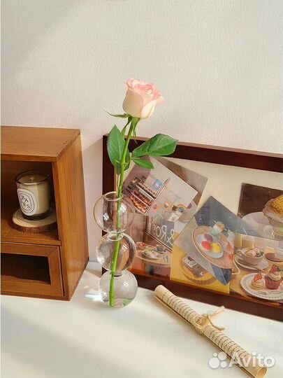 Ваза колба стеклянная