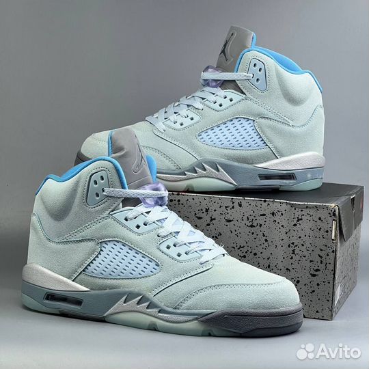 Кроссовки nike air jordan 5 blue (41-46)