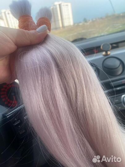 Волосы для наращивания 50 см блонд