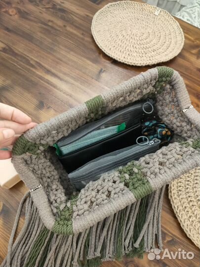 Сумка-клатч макраме