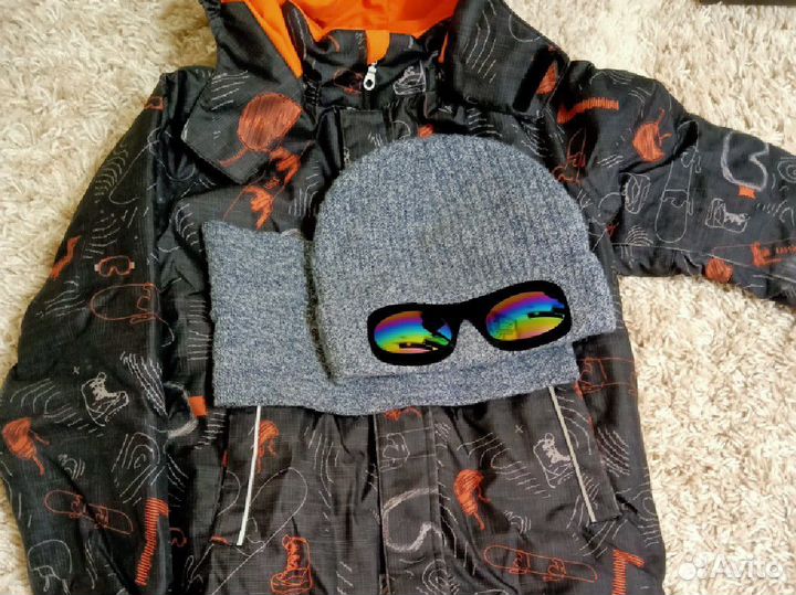Костюм зимний Лесси для мальчика+ шапка, снуд