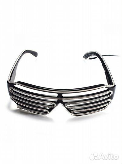 Очки клубные неоновые жалюзи