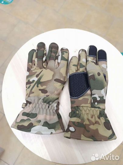 Перчатки тёплые камуфляж для квадроцикла