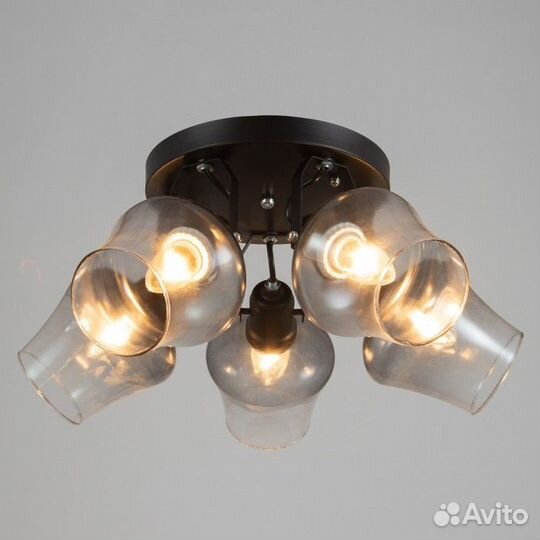 Люстра 'Илария' 5xЕ27 40Вт черный 35х35х20 см