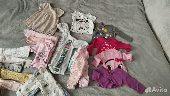Вещи пакетом на девочку от 0