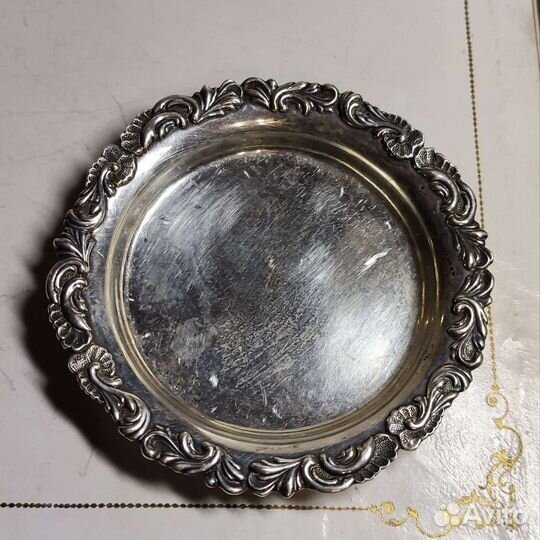Блюдце,тарелочка серебряная