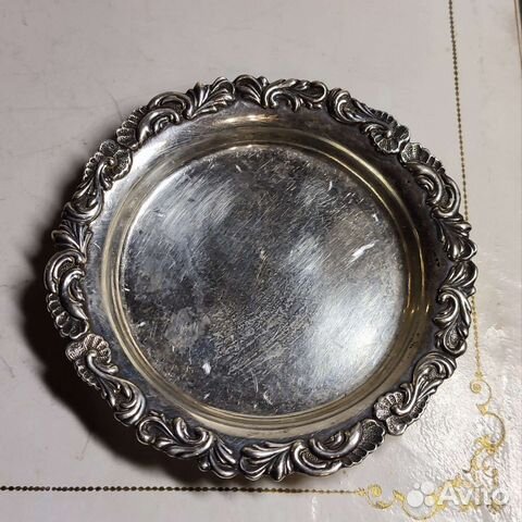 Блюдце,тарелочка серебряная