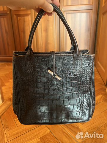 Сумка Longchamp Roseau кожа коричневая оригинал купить в Москве с ...