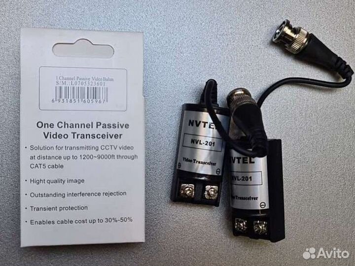 Video balun для камер видеонаблюдения новые