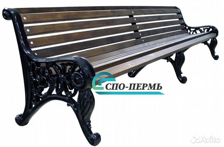 Скамейка парковая чугунная сл-6 (Скамейки / урны)