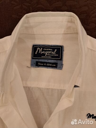 Рубашка белая для мальчика 104