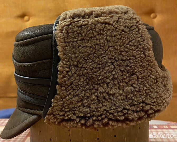 Кепи замшевая с мехом