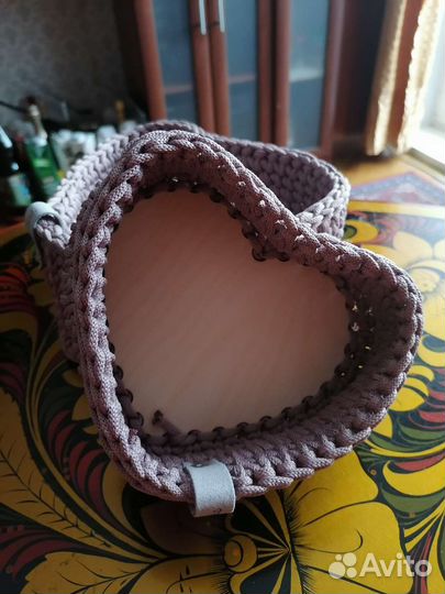 Вязаные интерьерные корзинки