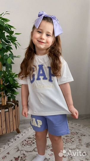 Костюм летний для девочек gap110,116,128