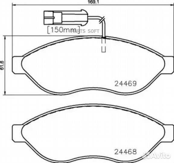 Brembo P23144 P23144 колодки дисковые передние\ Ci