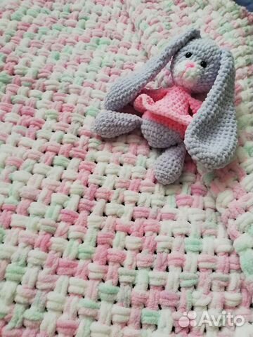 Плед из пряжи alize puffy