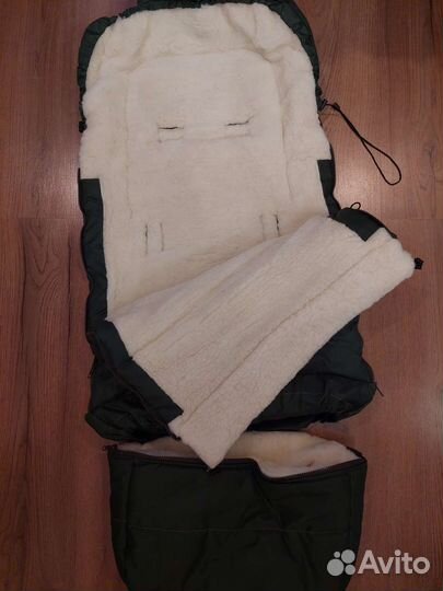 Конверт трансформер меховой в санки, в коляску