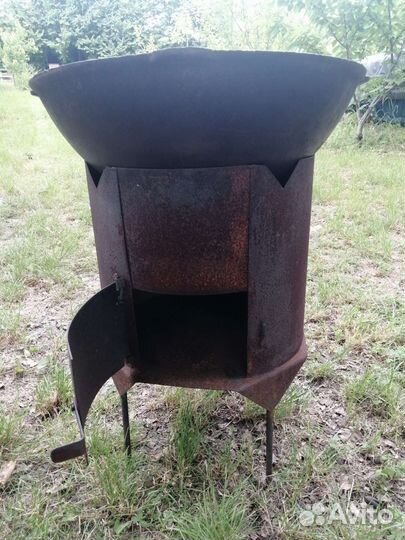 Казан чугунный с печкой