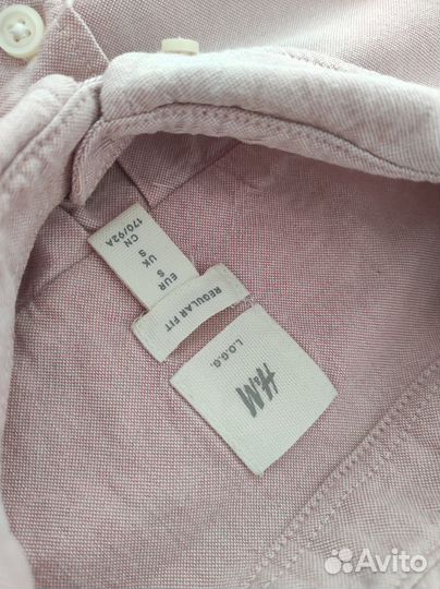 Рубашка мужская H&M, M, 100% хлопок