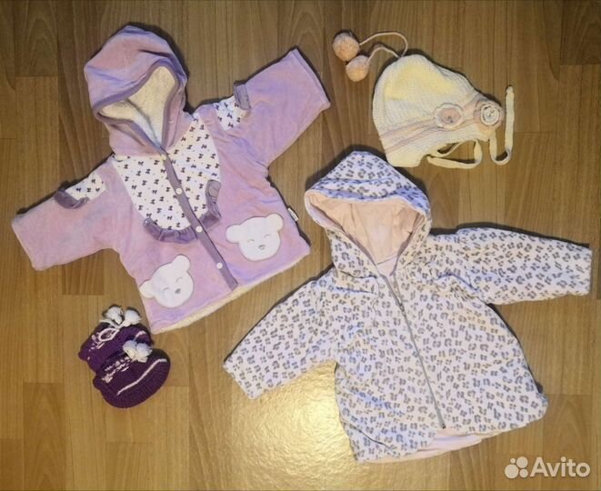 Пакет одежды на девочку от 3 мес до года