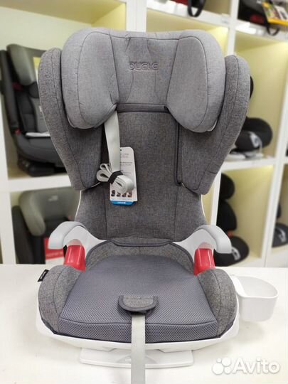 Автокресло 3-12 лет изофикс Ducle Junior серый