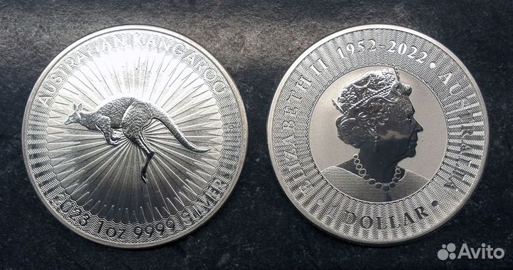 Серебряный Кенгуру, Австралия, 2022/23г, 1oz