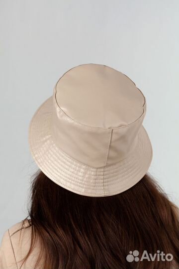 Панама женская кожаная на осень