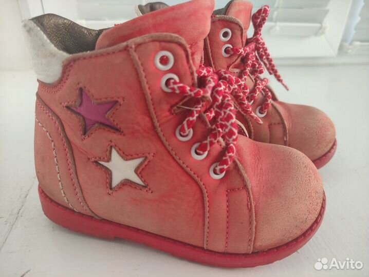 Кожаные Ботинки с ортопедической подошвой