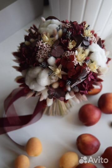 Свадебный букет из сухоцветов