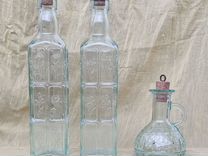 Бутылки декоративные стекло с пробкой