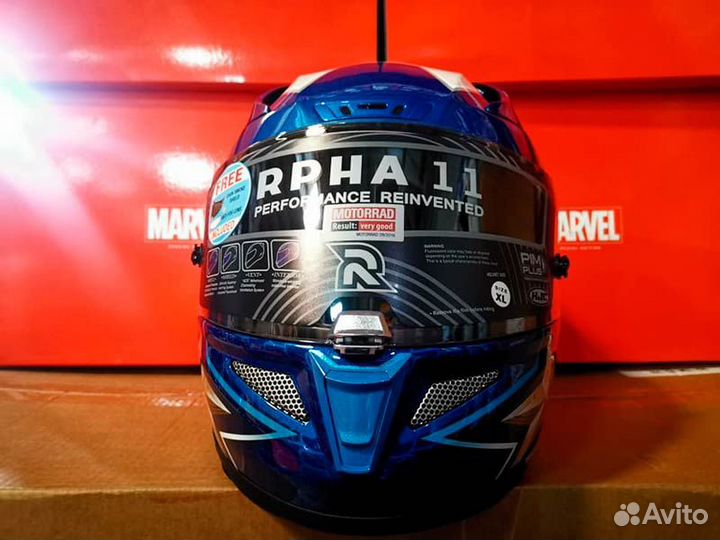 Шлем HJC rpha 11 marvel MC2 captain america