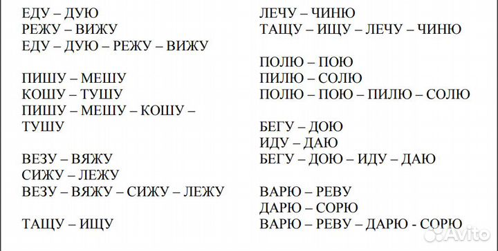 Альбомы на переключение между словами-действиями