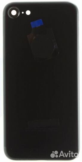 Задняя крышка для iPhone 7 Черная (со стеклом каме