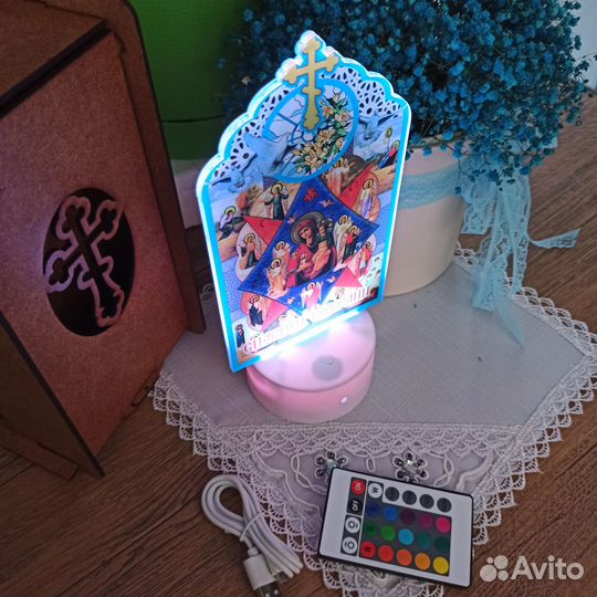 Икона Божией Матери Неопалимая Купина светильник н