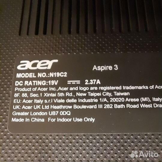 Ноутбук Acer Aspire 3 N19C2