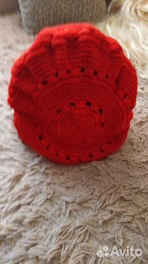Берет женский, вязаный (шерсть), новый